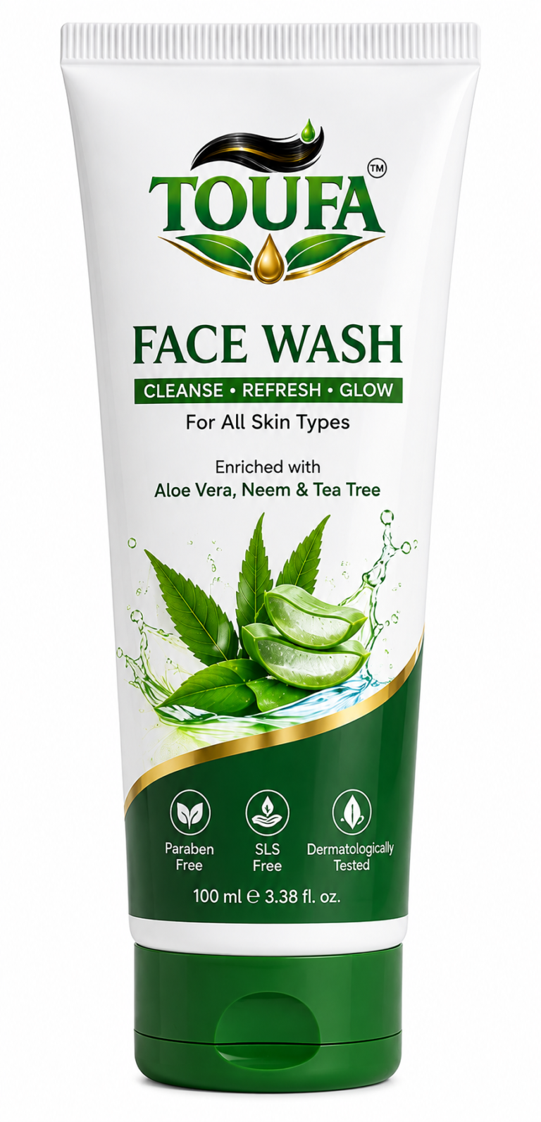 TOUFA Face Wash 100ml tube with Aloe Vera
