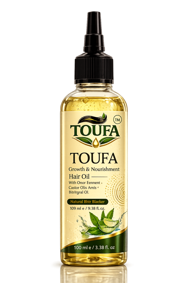 TOUFA Growth and Nourishment Hair Oil 100ml bottle with Amla and Bhringraj
