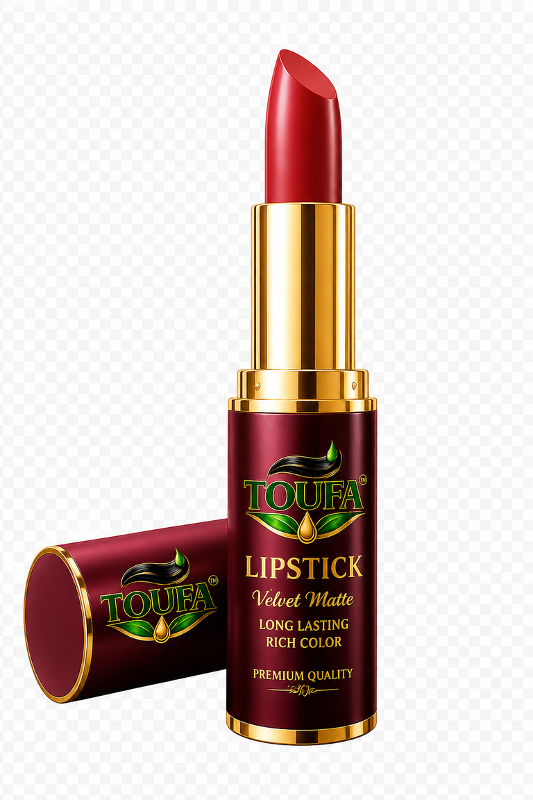 TOUFA Velvet Matte Lipstick with lip swatch